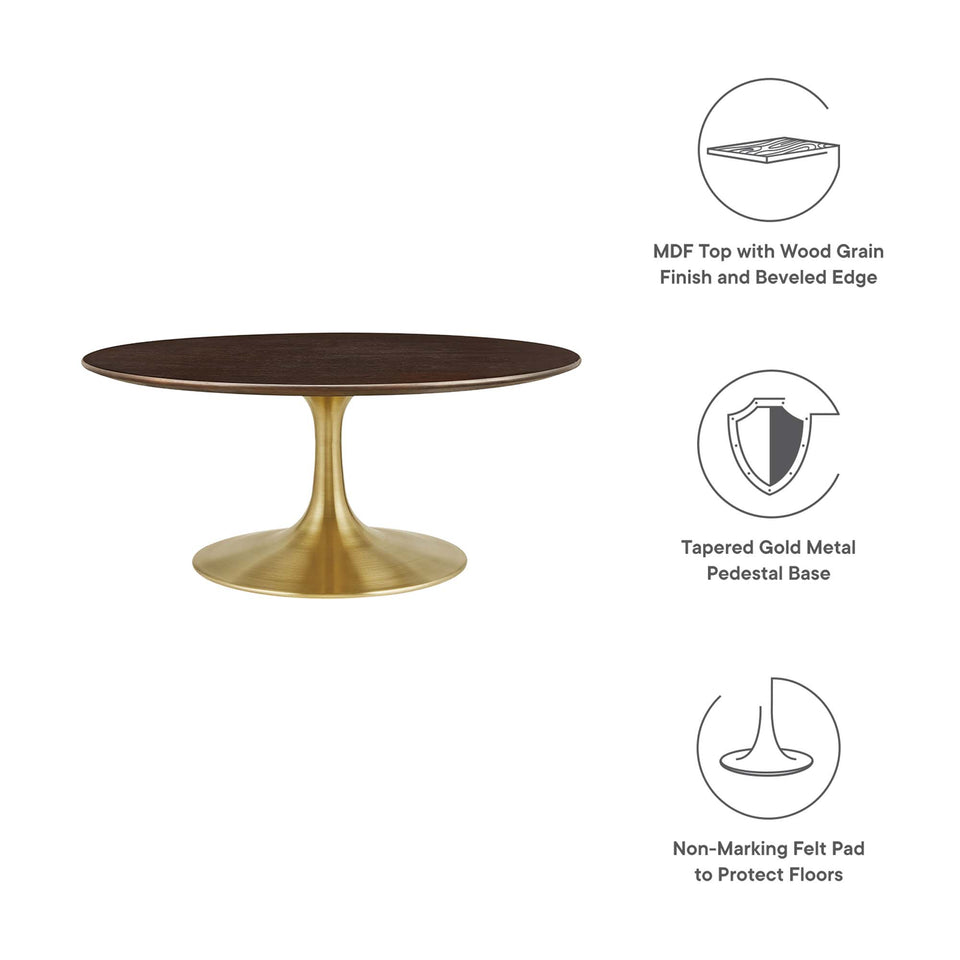 Lippa 36" Round Wood Coffee Table by Modway