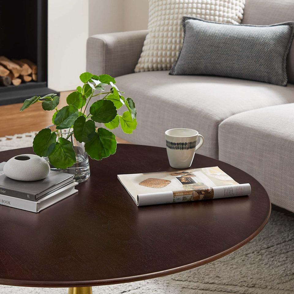 Lippa 36" Round Wood Coffee Table by Modway