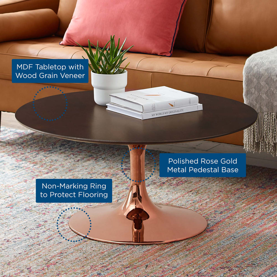 Lippa Round Wood Coffee Table by Modway