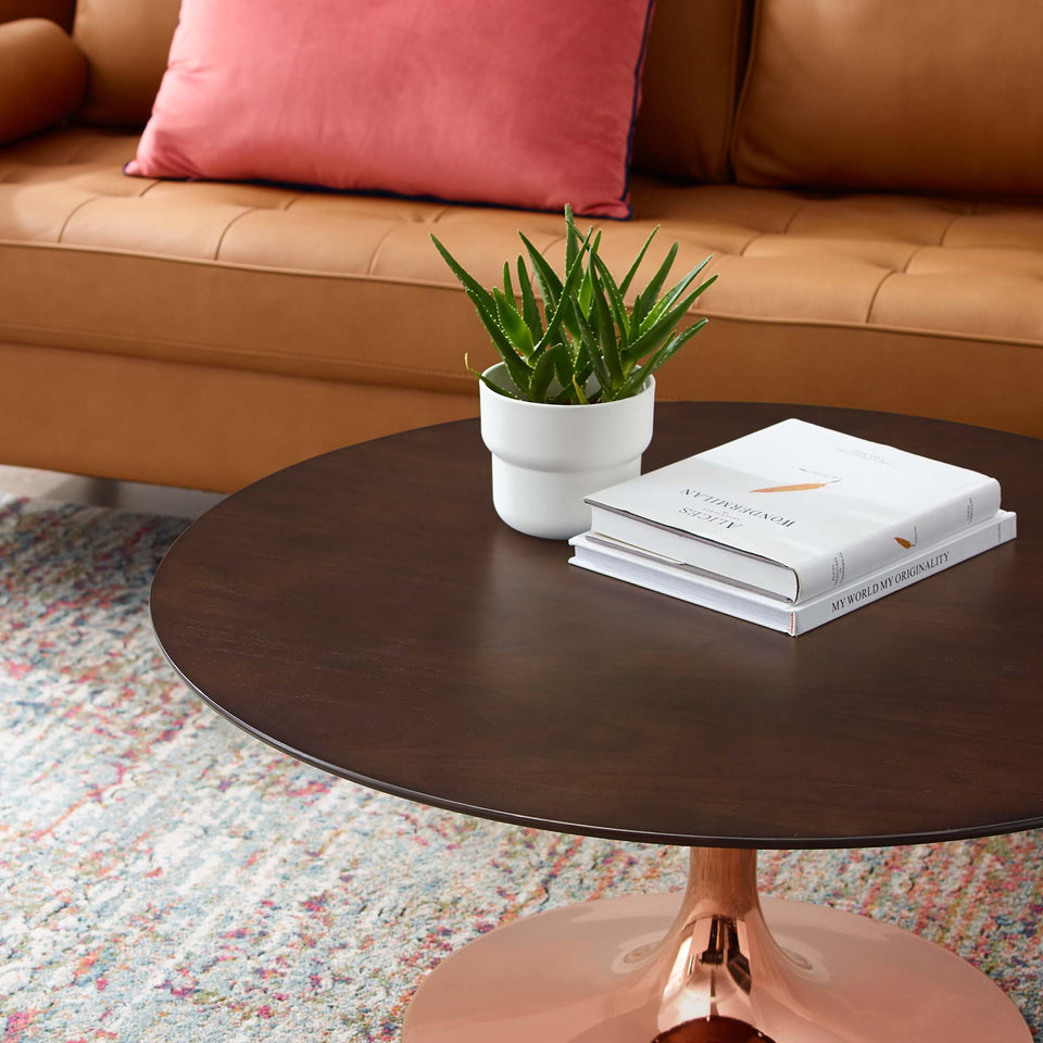 Lippa Round Wood Coffee Table by Modway