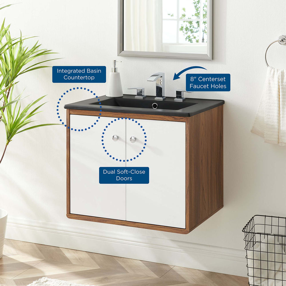 Transmit Wall-Mount Bathroom Vanity Basin Included by Modway