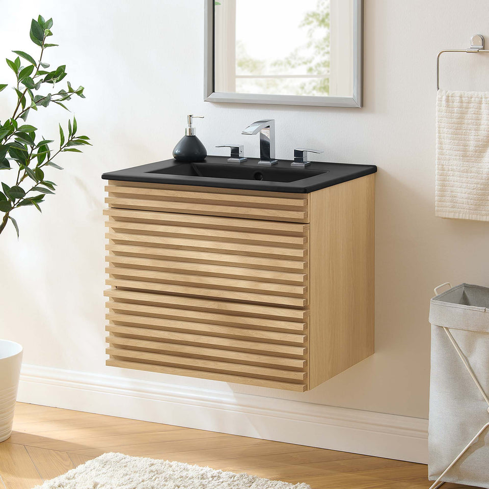 Render 24" Wall-Mount Bathroom Vanity by Modway