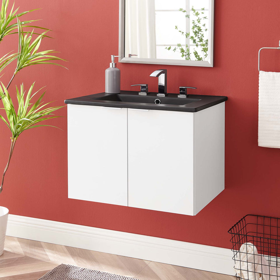 Maybelle 24" Wall-Mount Bathroom Vanity by Modway