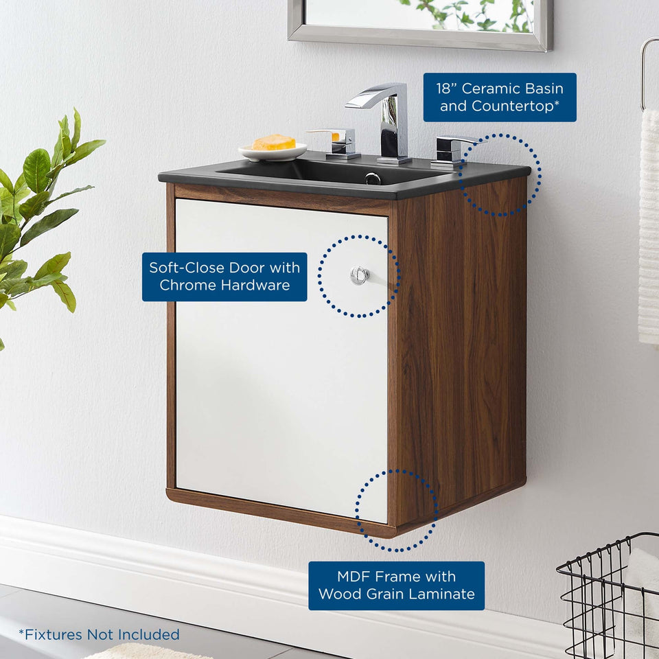 Transmit Wall-Mount Bathroom Vanity Basin Included by Modway