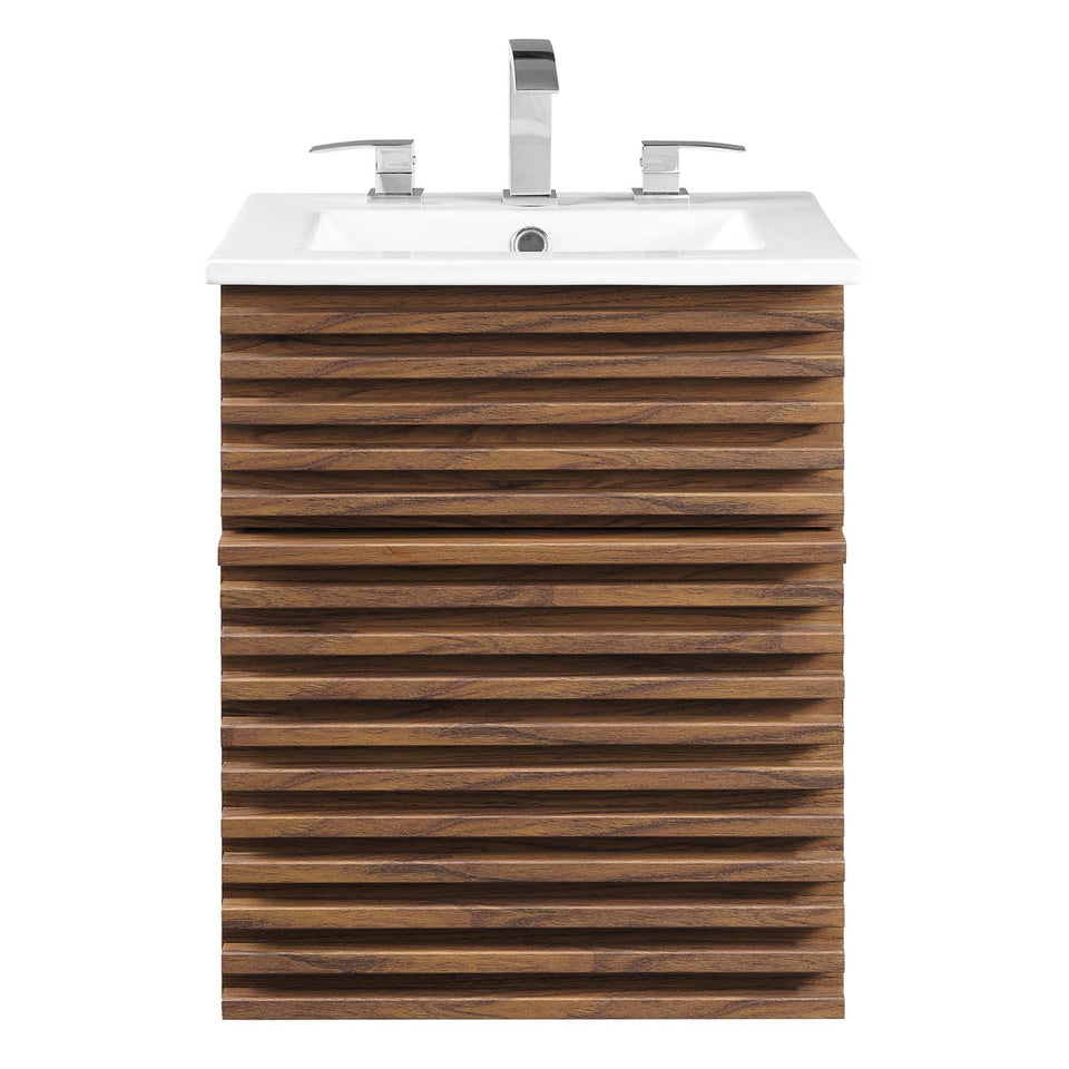 Render 18" Wall-Mount Bathroom Vanity by Modway