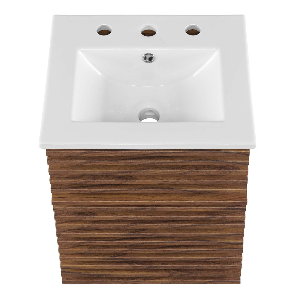 Render 18" Wall-Mount Bathroom Vanity by Modway