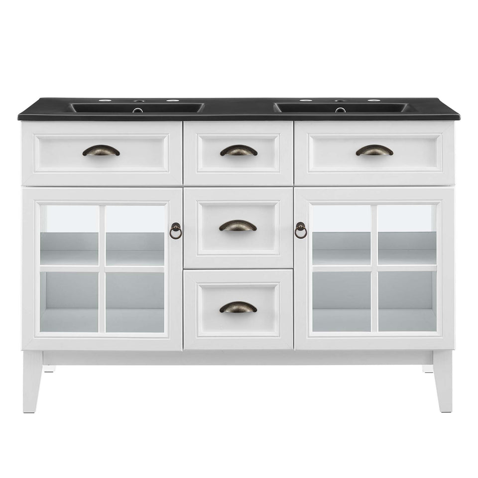Isle 48" Double Bathroom Vanity Cabinet by Modway