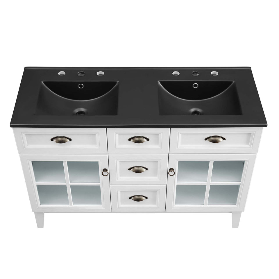 Isle 48" Double Bathroom Vanity Cabinet by Modway