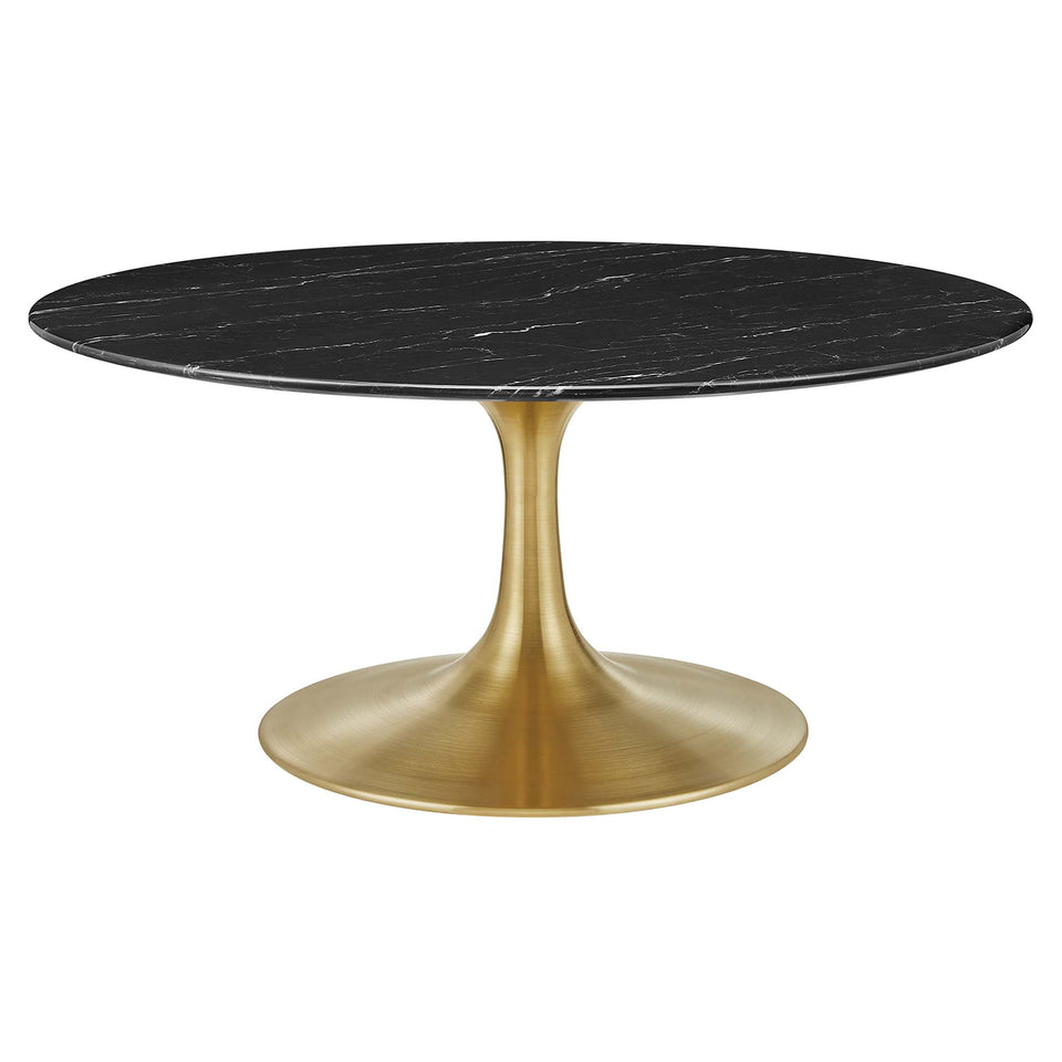Lippa 36" Round Faux Marble Coffee Table by Modway