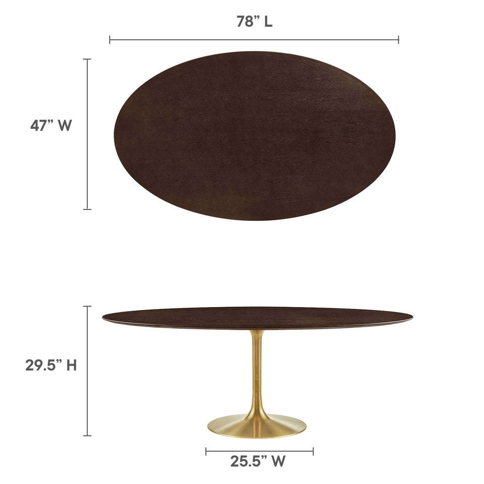 Lippa 78" Oval Wood Dining Table by Modway