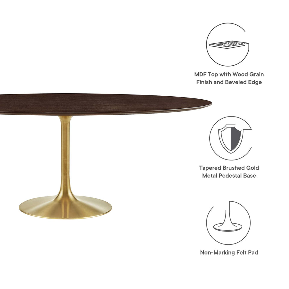 Lippa 78" Oval Wood Dining Table by Modway