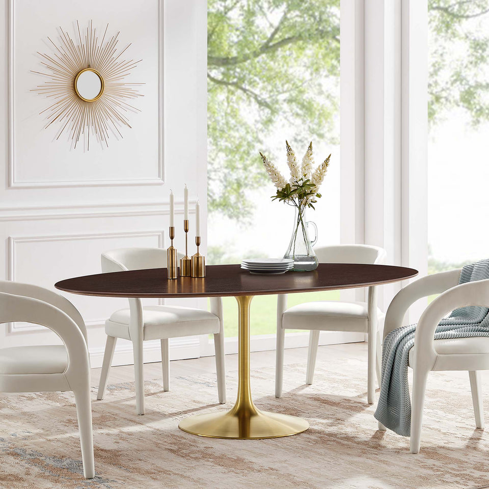 Lippa 78" Oval Wood Dining Table by Modway