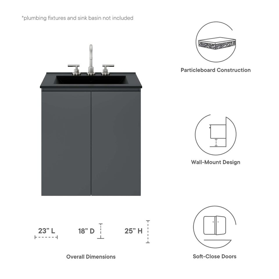 Bryn Wall-Mount Bathroom Cabinet Basin Not Included by Modway