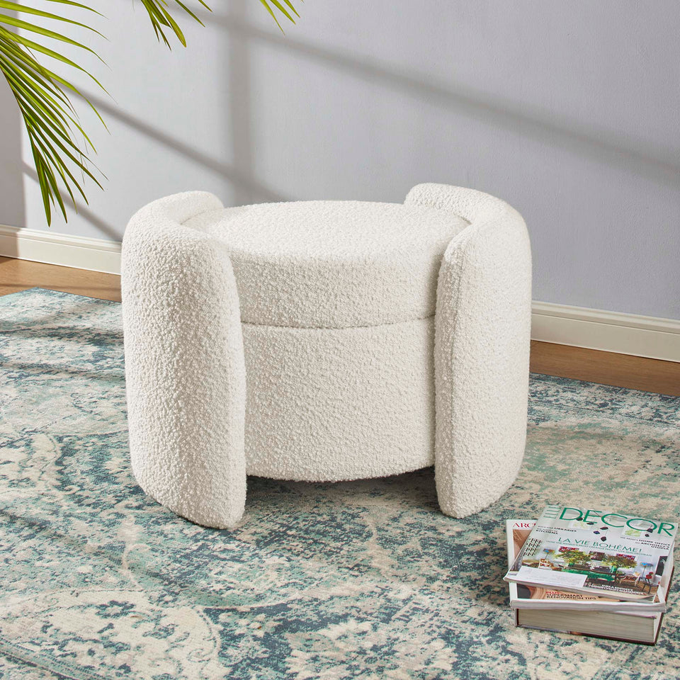 Nebula Boucle Upholstered Ottoman by Modway