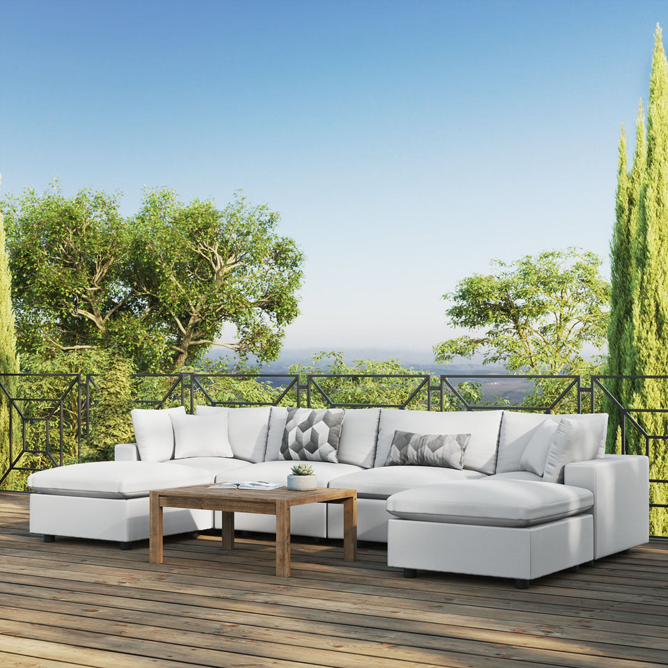 Commix 6-Piece Outdoor Patio Sectional Sofa by Modway