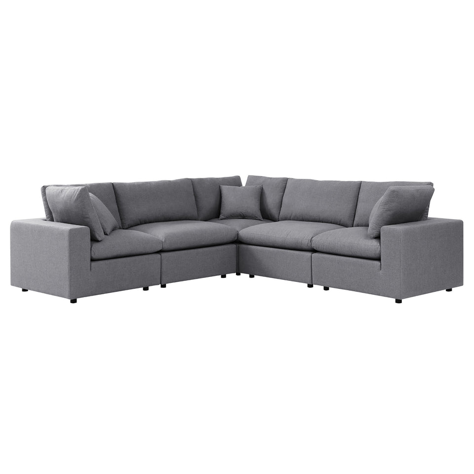 Commix 5-Piece Sunbrella® Outdoor Patio Sectional Sofa by Modway