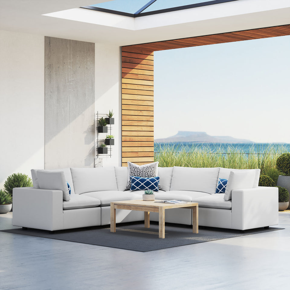 Commix 5-Piece Sunbrella® Outdoor Patio Sectional Sofa by Modway