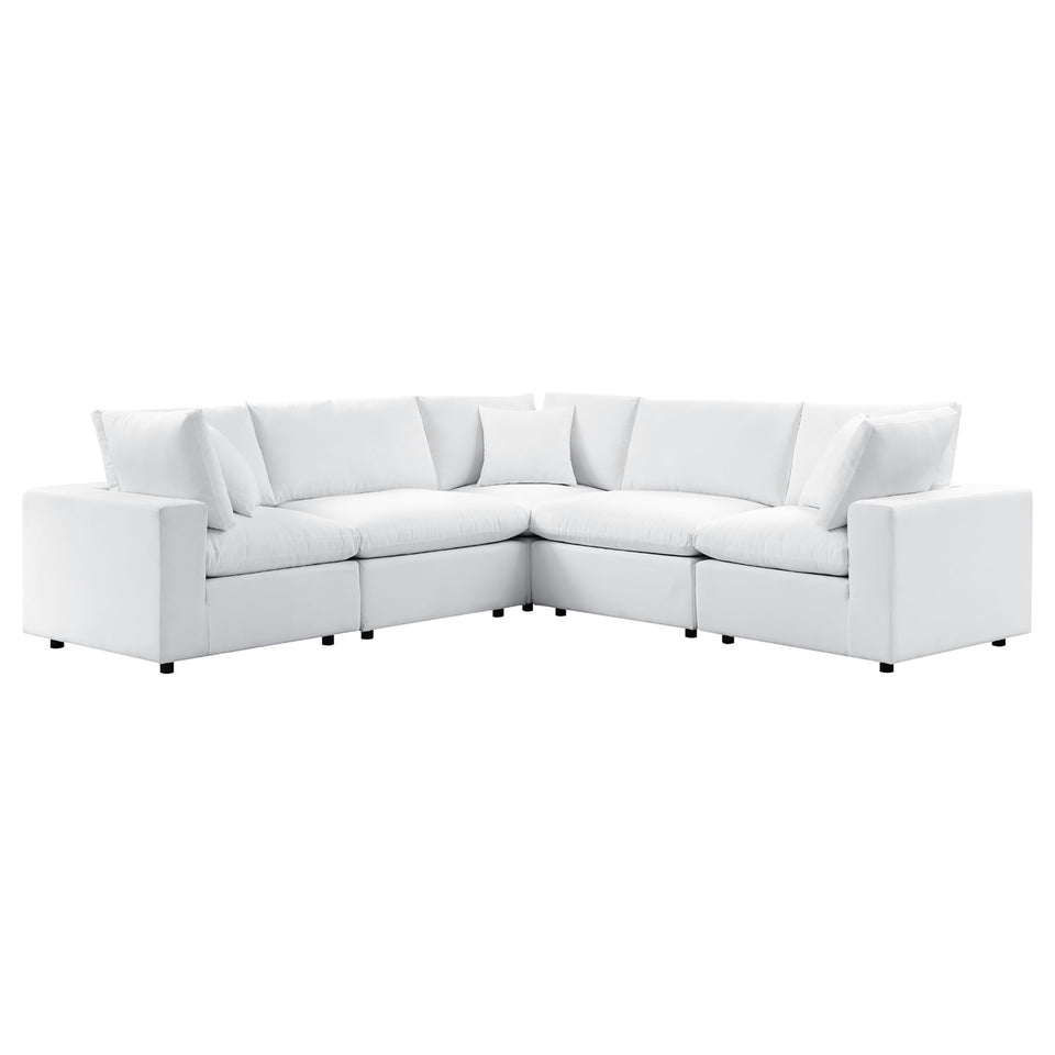 Commix 5-Piece Sunbrella® Outdoor Patio Sectional Sofa by Modway