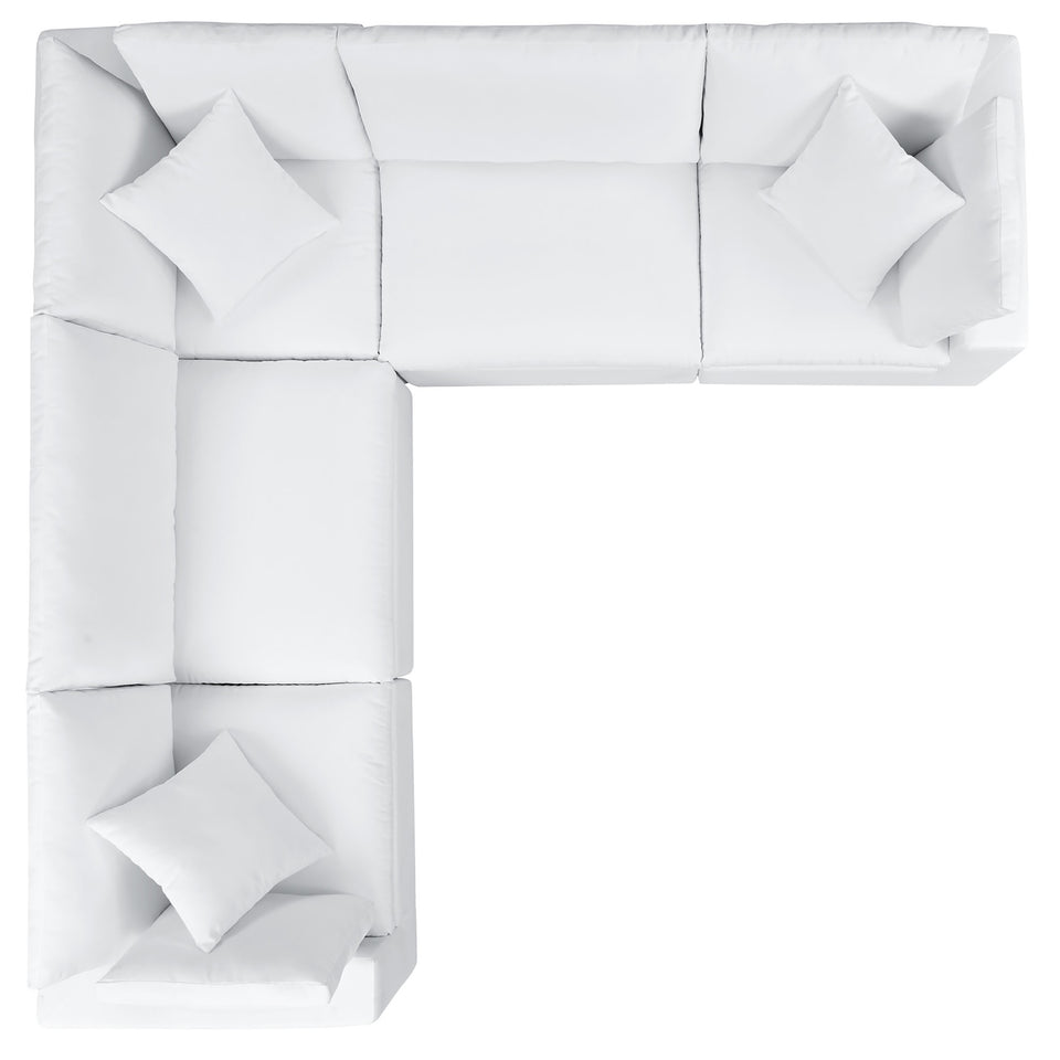 Commix 5-Piece Sunbrella® Outdoor Patio Sectional Sofa by Modway