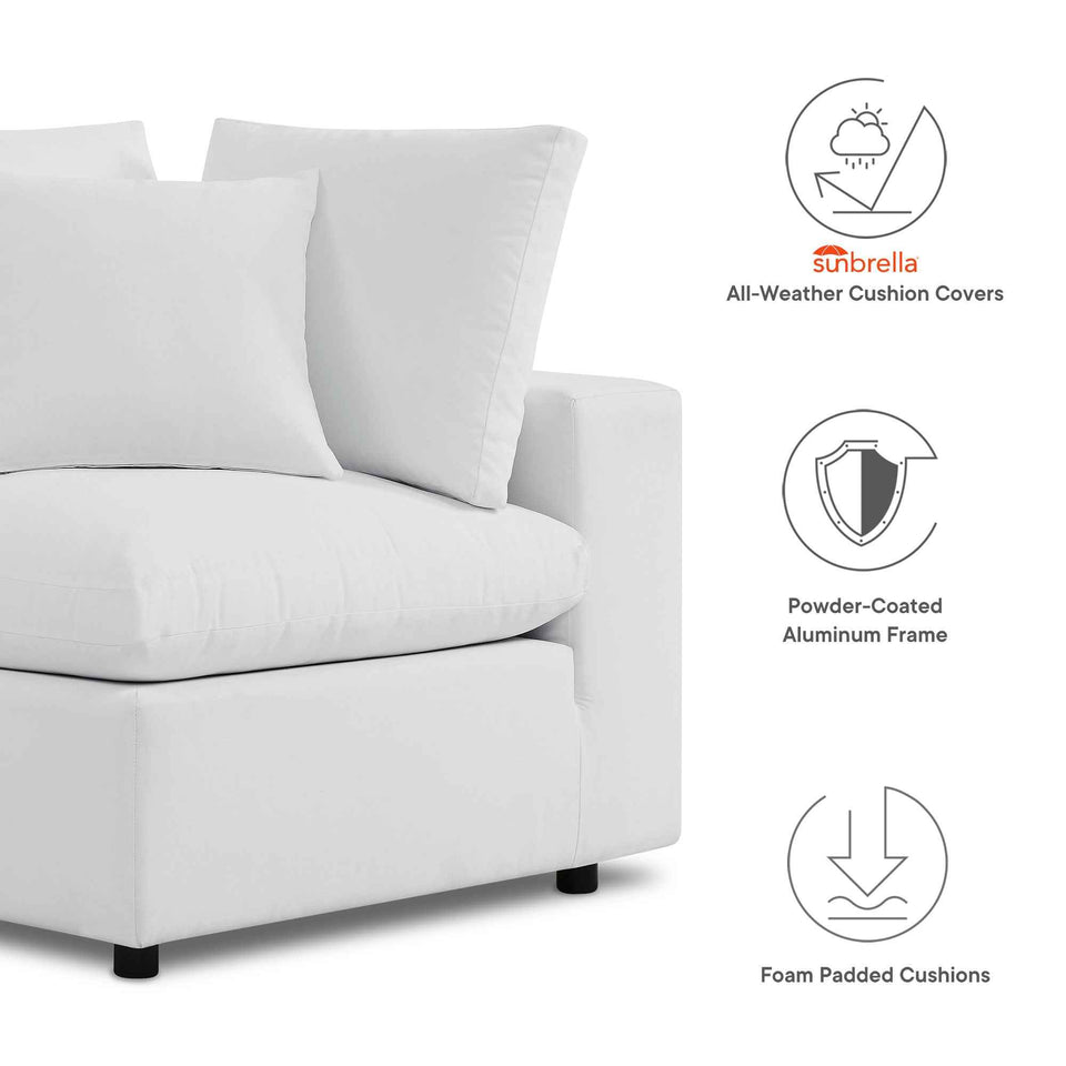 Commix 5-Piece Sunbrella® Outdoor Patio Sectional Sofa by Modway