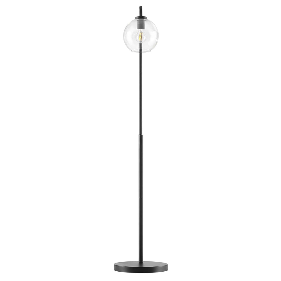 Silo Glass Globe Glass and Metal Floor Lamp by Modway