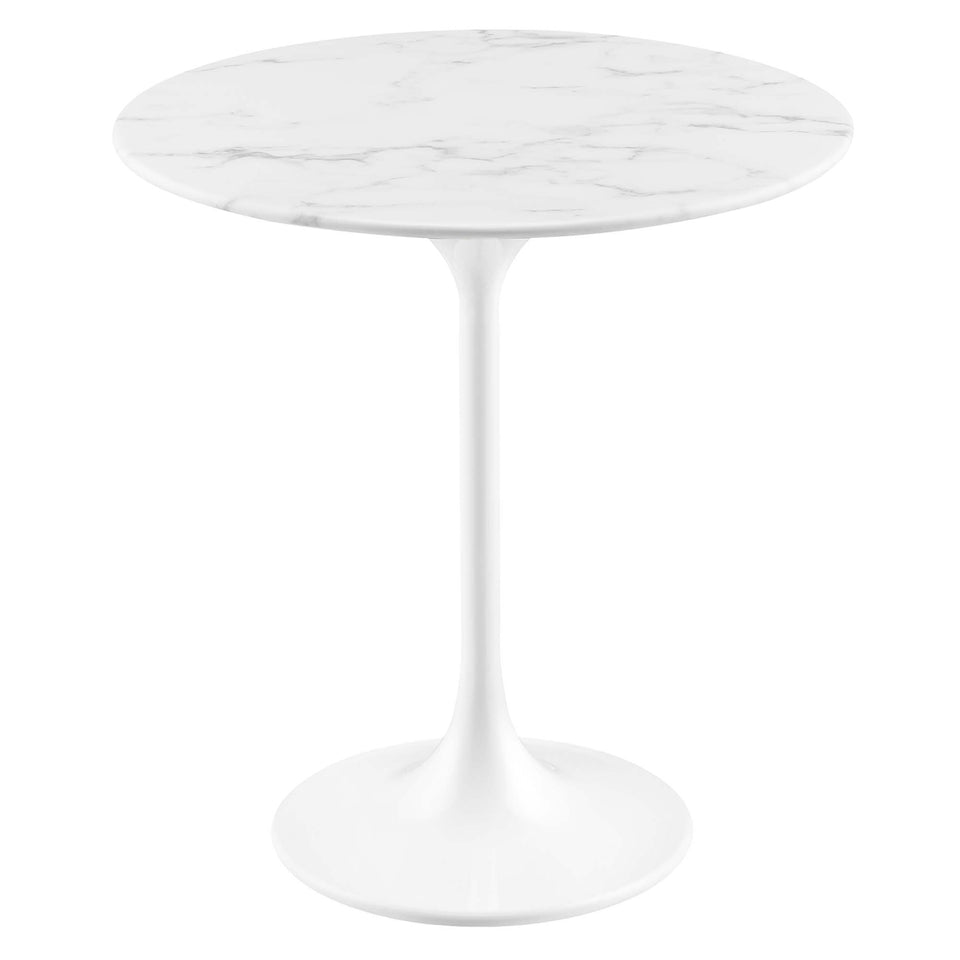 Lippa 20" Round Faux Marble Side Table by Modway