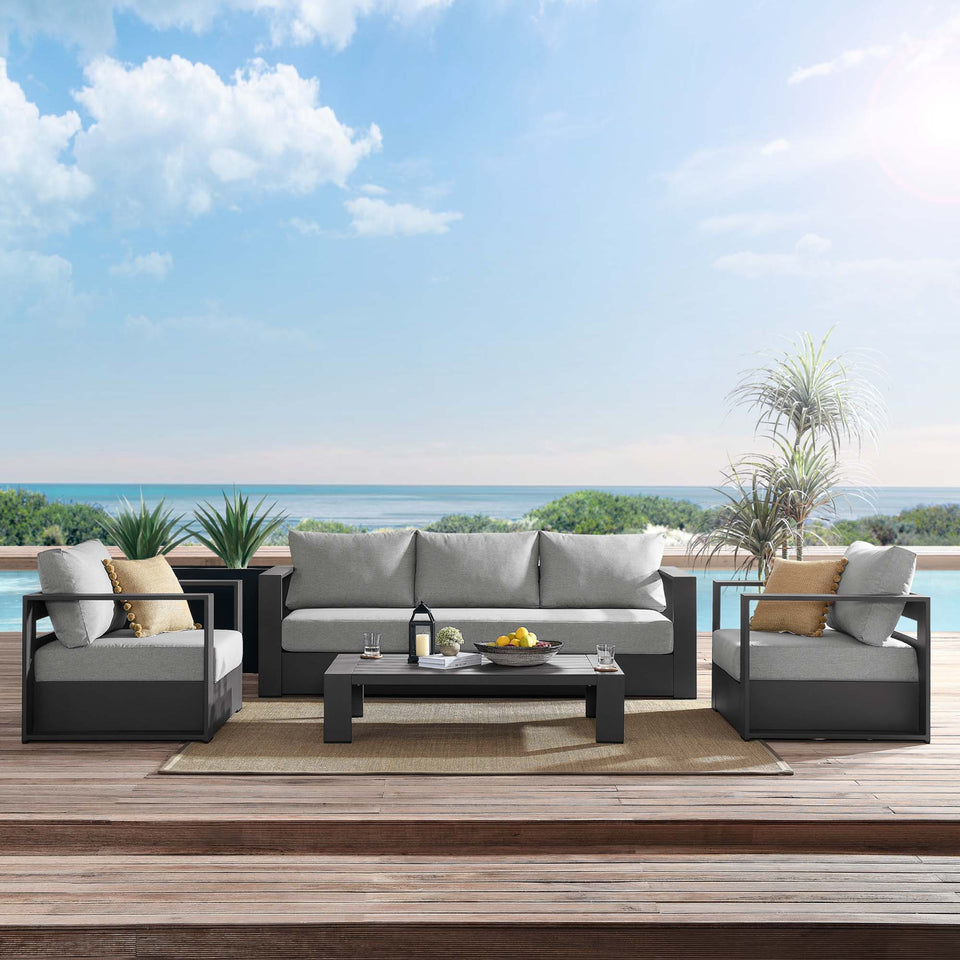 Tahoe 4-Piece Outdoor Patio Powder-Coated Aluminum Set by Modway