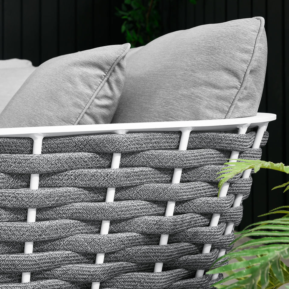 Stance Outdoor Patio Aluminum Small Sectional Sofa by Modway