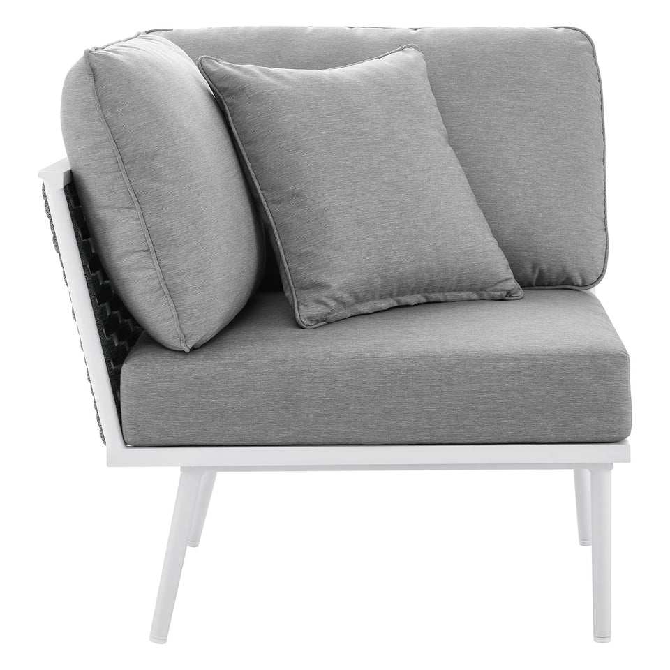 Stance Outdoor Patio Aluminum Small Sectional Sofa by Modway