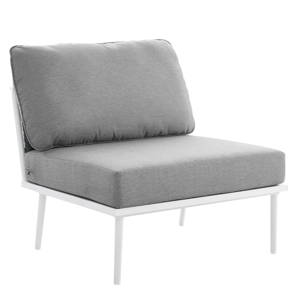 Stance Outdoor Patio Aluminum Large Sectional Sofa by Modway