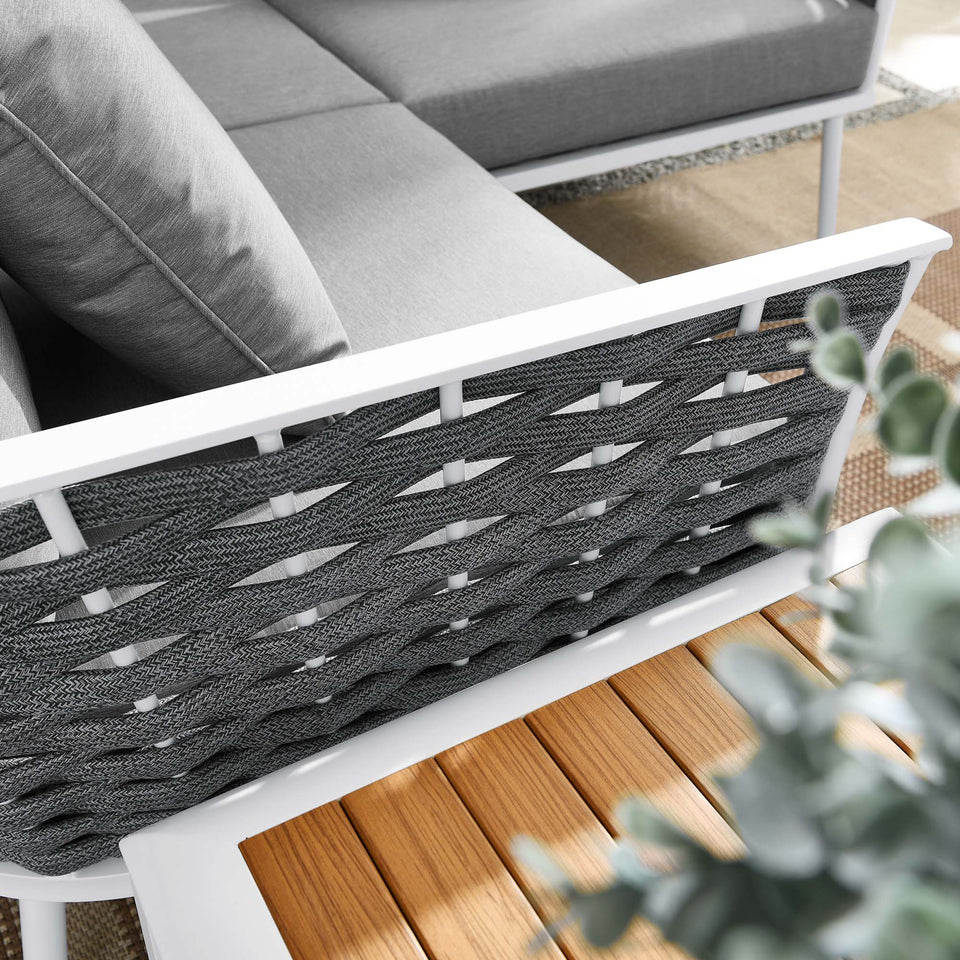 Stance 4 Piece Outdoor Patio Aluminum Sectional Sofa Set by Modway