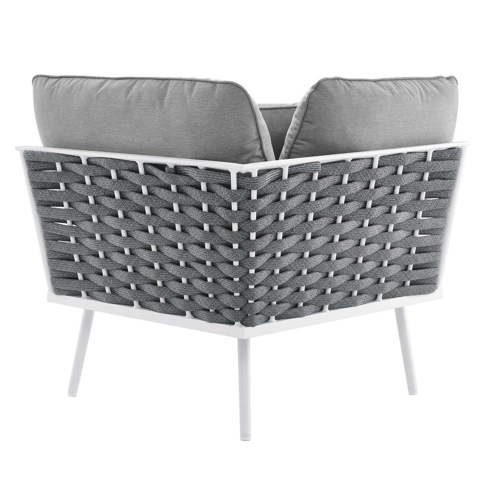 Stance 4 Piece Outdoor Patio Aluminum Sectional Sofa Set by Modway