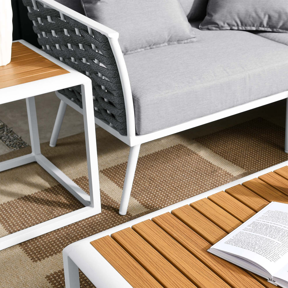 Stance 7 Piece Outdoor Patio Aluminum Sectional Sofa Set by Modway