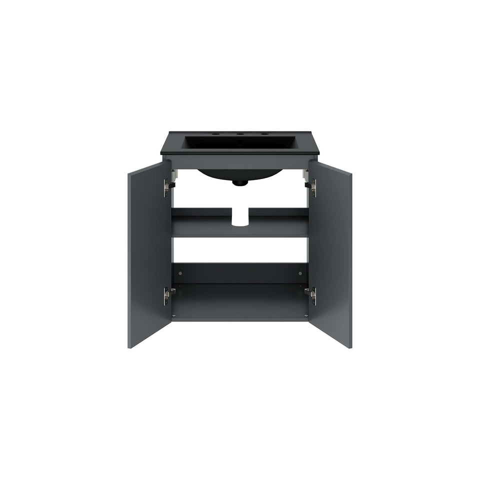 Bryn Wall-Mount Bathroom Vanity Basin Included by Modway