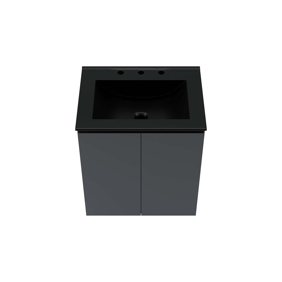 Bryn Wall-Mount Bathroom Vanity Basin Included by Modway