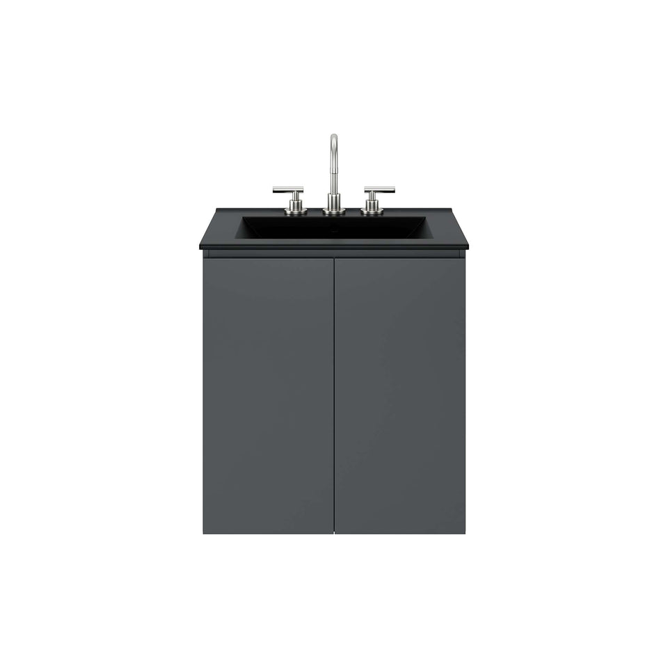Bryn Wall-Mount Bathroom Vanity Basin Included by Modway