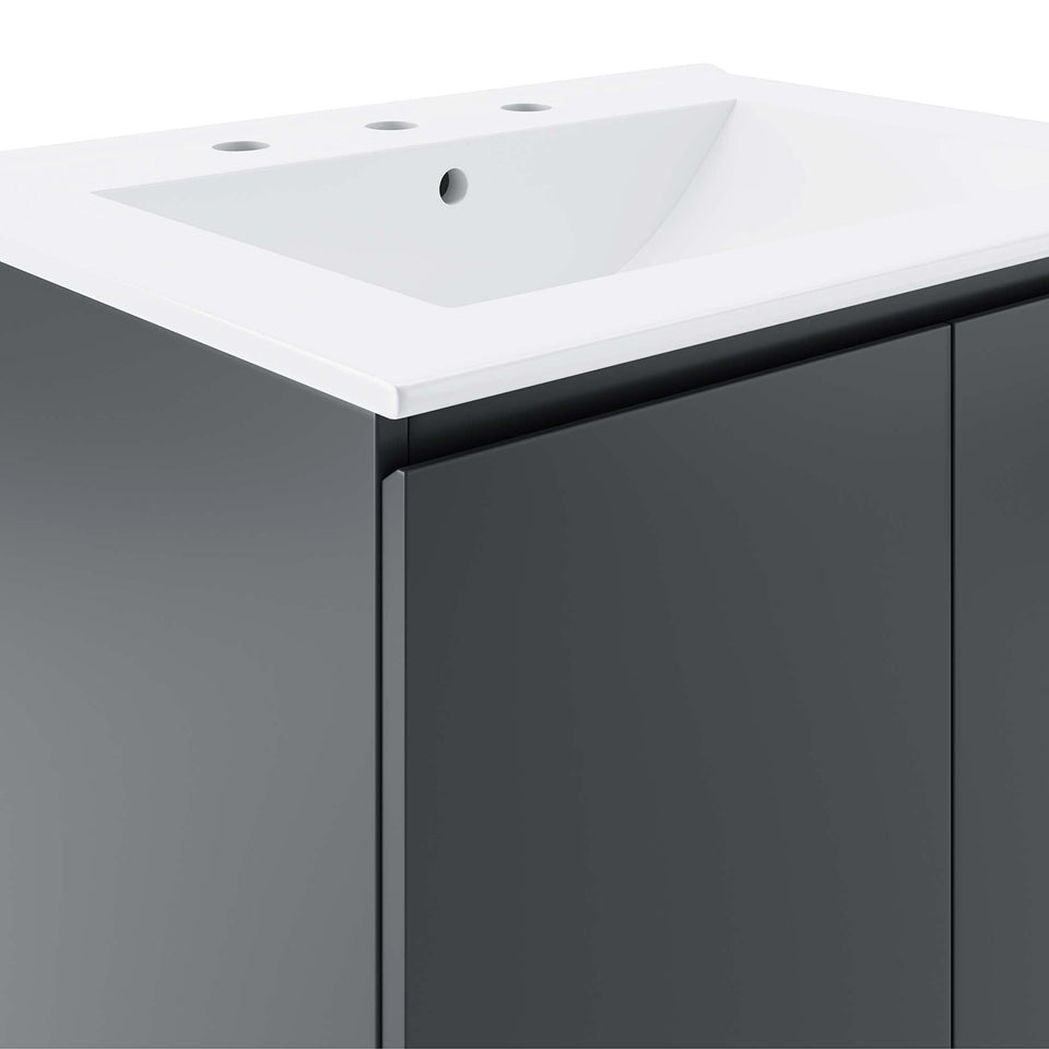 Bryn Wall-Mount Bathroom Vanity Basin Included by Modway