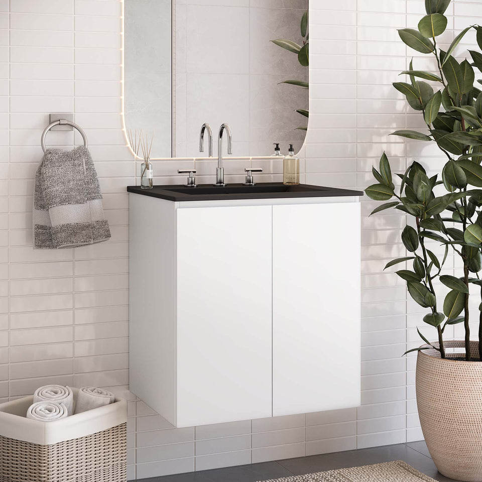 Bryn Wall-Mount Bathroom Vanity Basin Included by Modway