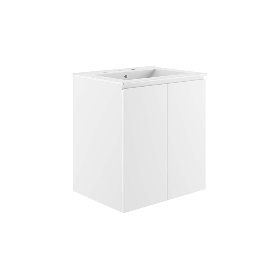 Bryn Wall-Mount Bathroom Vanity Basin Included by Modway