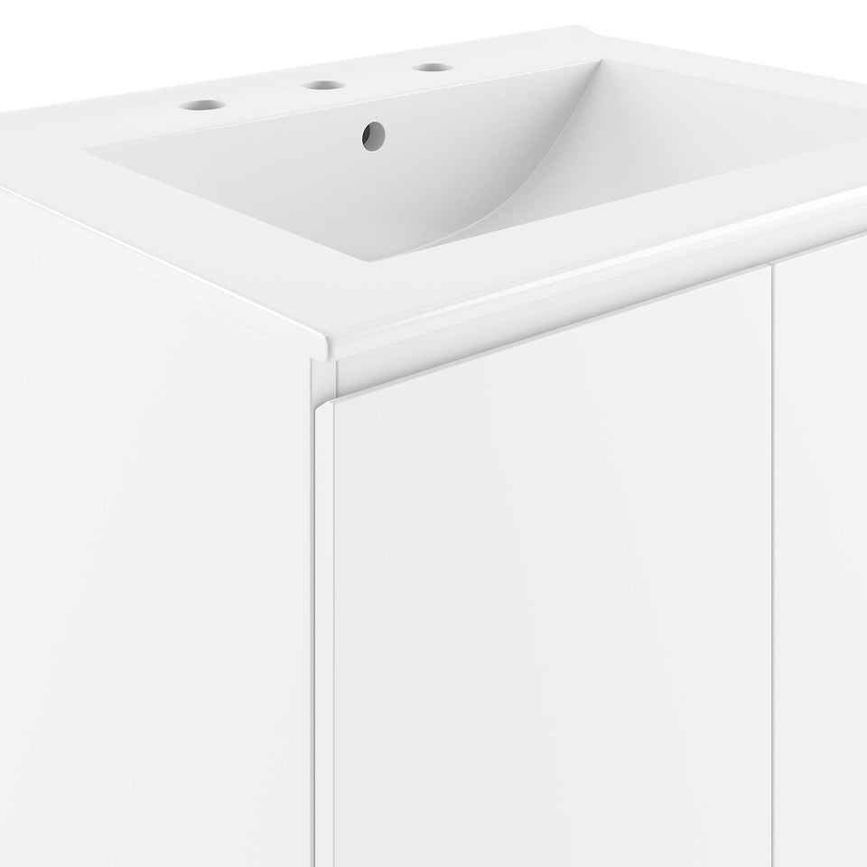 Bryn Wall-Mount Bathroom Vanity Basin Included by Modway