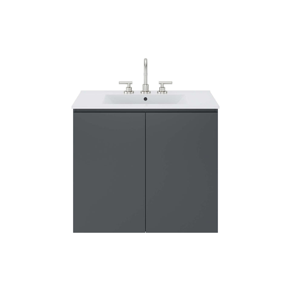 Bryn Wall-Mount Bathroom Vanity Basin Included by Modway
