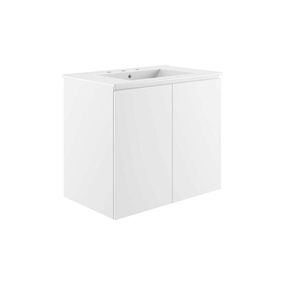 Bryn Wall-Mount Bathroom Vanity Basin Included by Modway