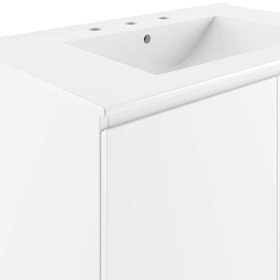 Bryn Wall-Mount Bathroom Vanity Basin Included by Modway
