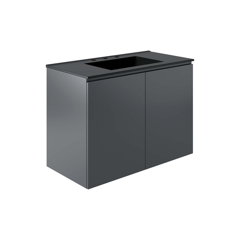 Bryn Wall-Mount Bathroom Vanity Basin Included by Modway