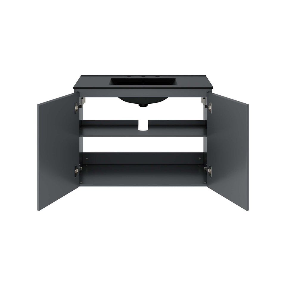 Bryn Wall-Mount Bathroom Vanity Basin Included by Modway