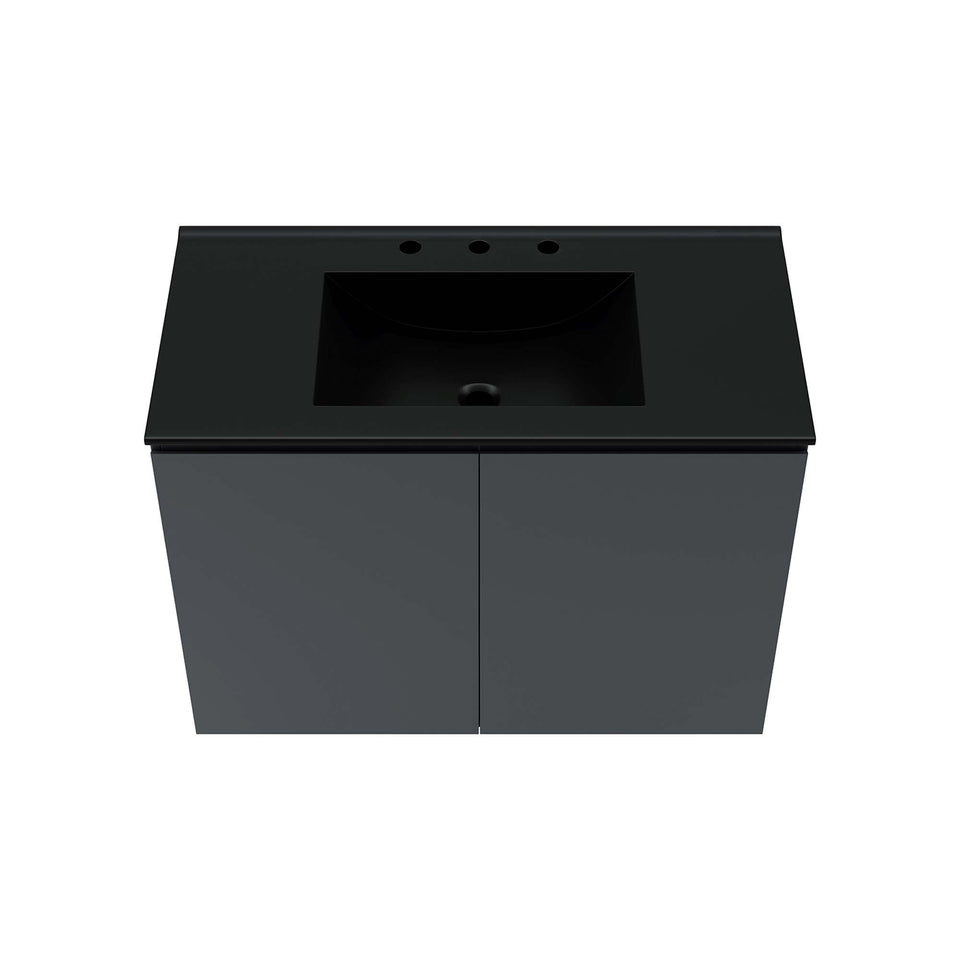 Bryn Wall-Mount Bathroom Vanity Basin Included by Modway