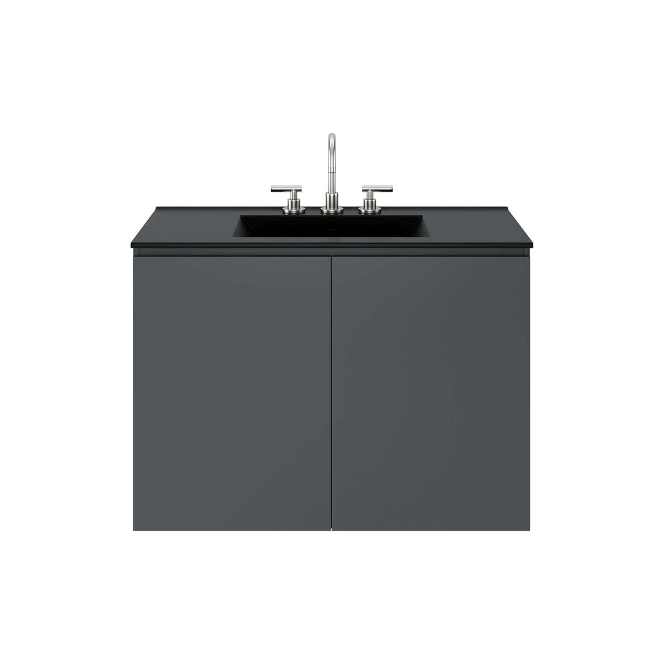 Bryn Wall-Mount Bathroom Vanity Basin Included by Modway