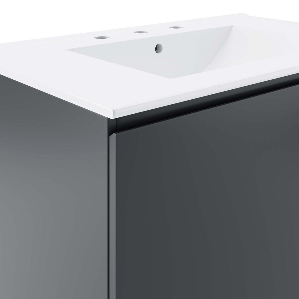 Bryn Wall-Mount Bathroom Vanity Basin Included by Modway