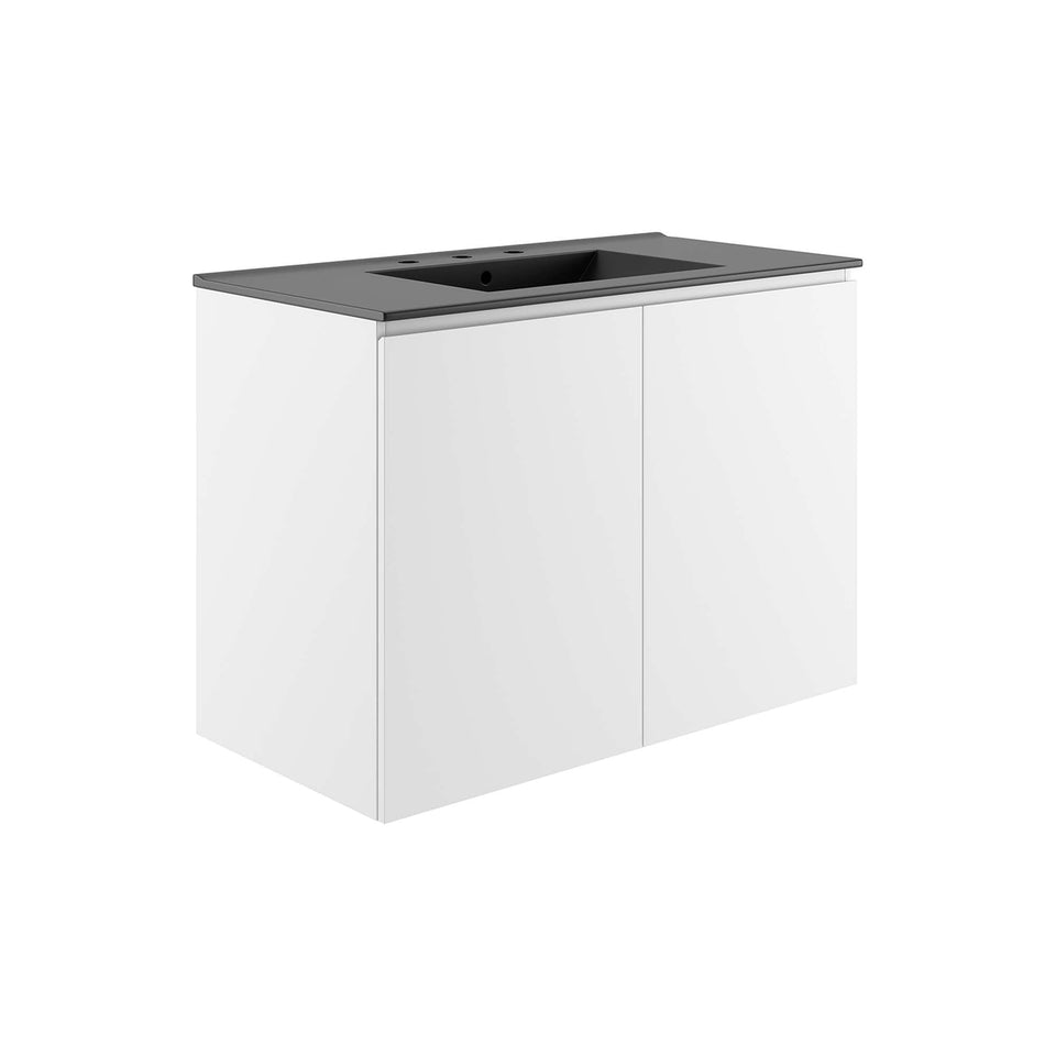 Bryn Wall-Mount Bathroom Vanity Basin Included by Modway