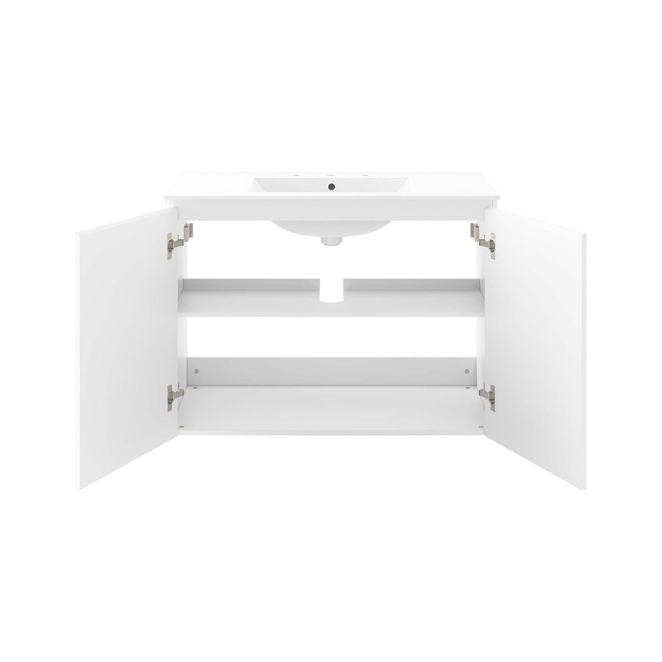 Bryn Wall-Mount Bathroom Vanity Basin Included by Modway